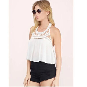 Tobi Crochet Flowy crop top